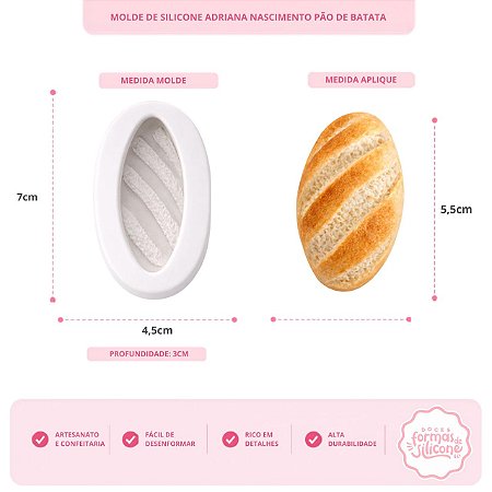 Molde de Silicone Pão de Batata
