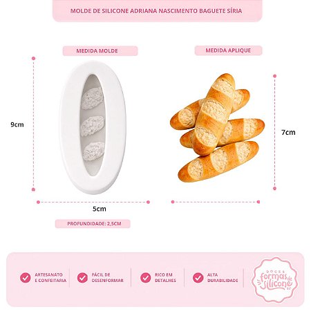 Molde de Silicone Baguete Siria