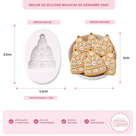 Molde de Silicone Bolacha de Gengibre Sino