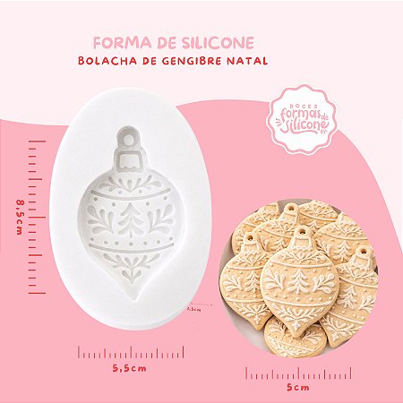 Molde de Silicone Bolacha de Gengibre Natal