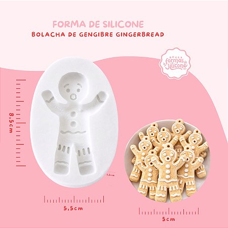 Molde de Silicone Bolacha de Gengibre Gingerbread