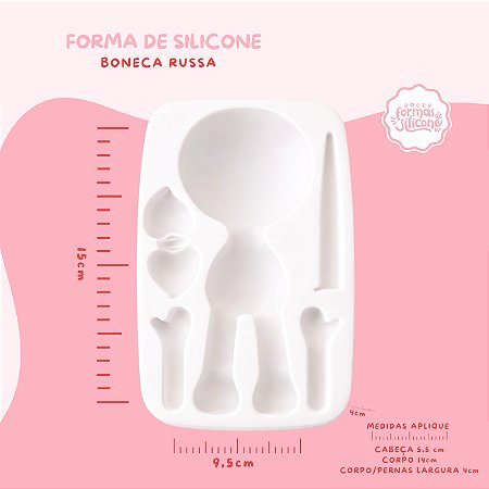 Molde de Silicone Boneca Russa