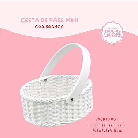 Cesta de Pães Mini cor Branca