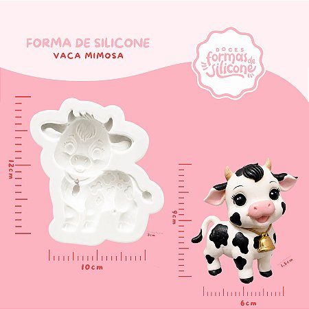 Molde de Silicone Vaca Com Sino