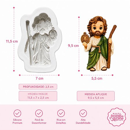 Molde de Silicone São Judas Tadeu