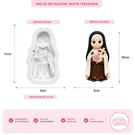 Molde de Silicone  Santa Terezinha