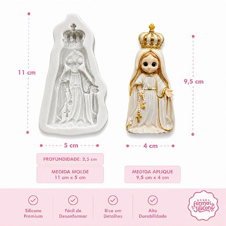 Molde de Silicone Nossa Senhora de Fatima