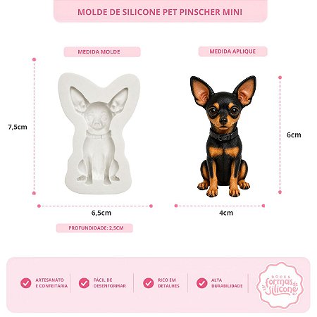 Molde de Silicone Pet Pincher Mini