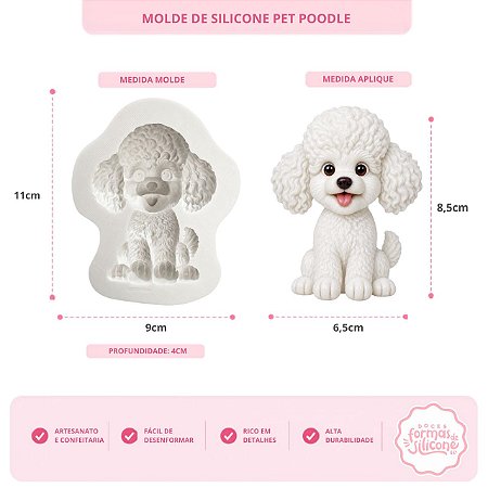 Molde de Silicone Pet Poodle