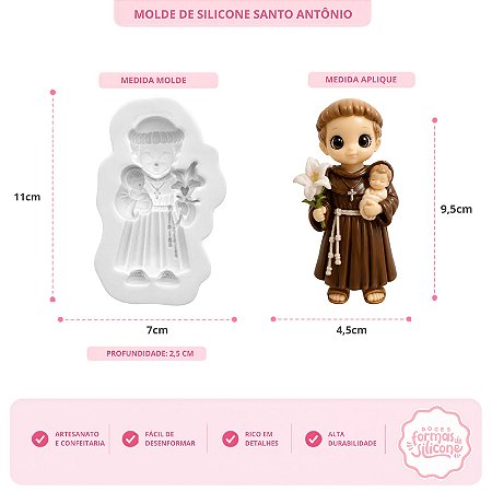Molde de Silicone Santo Antonio