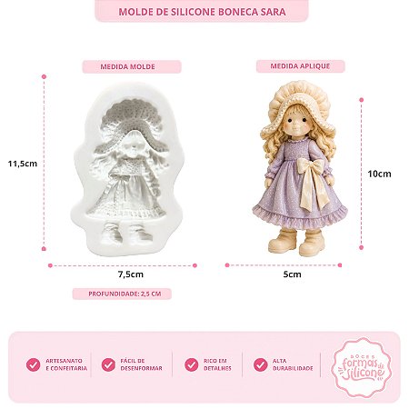 Molde de Silicone Boneca Sara