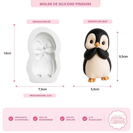 Molde de Silicone Pinguim