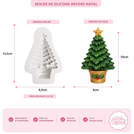 Molde de Silicone Arvore de Natal