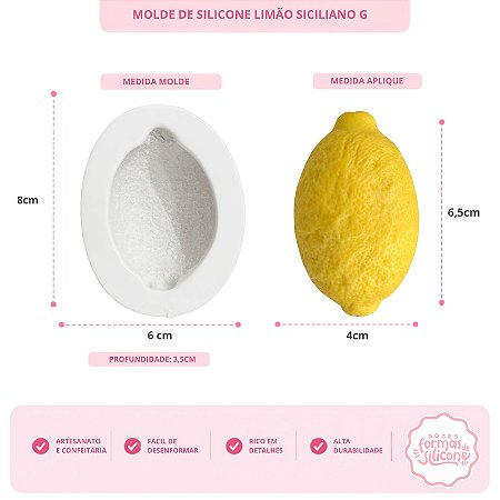 Molde De Silicone Limão Siciliano G