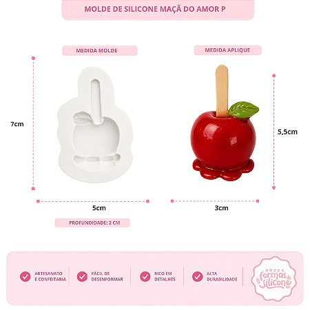 Molde De Silicone Maça Do Amor P