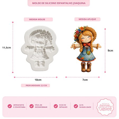 Molde de Silicone Espantalha Joaquina
