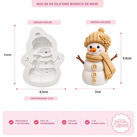 Molde de Silicone Boneco de Neve PG