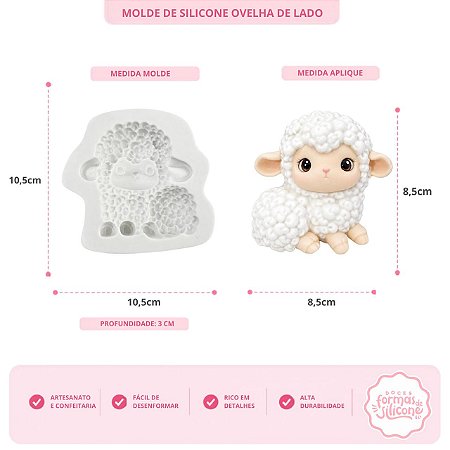 Molde de Silicone Ovelha de Lado