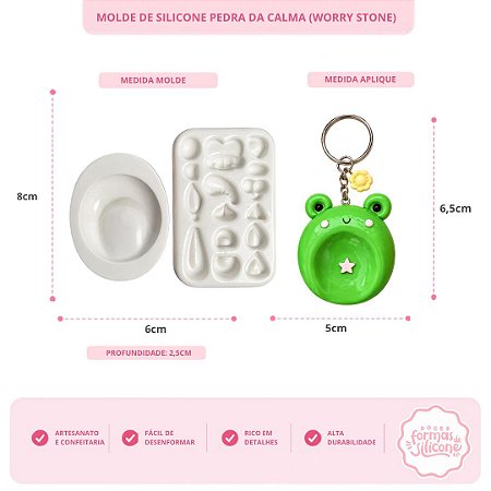 Molde de Silicone Pedra da Calma ( Worry Stone )