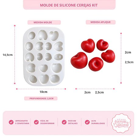 Molde de Silicone Cereja kit