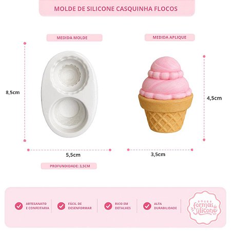 Molde de Silicone Casquinha De Flocos