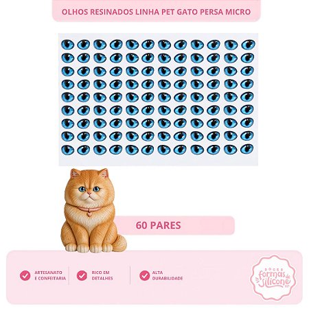 Olhos Resinados Gato Persa Micro
