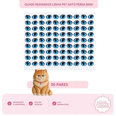 Olhos Resinados Gato Persa Mini