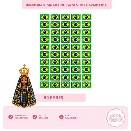 Bandeira Resinada Nossa Senhora Aparecida