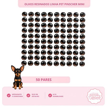 Olhos Resinados Pinscher Mini