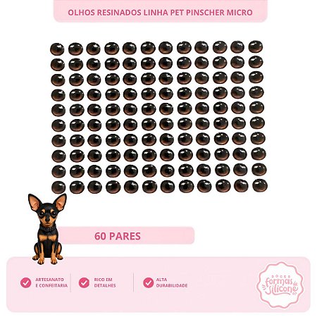 Olhos Resinados Pinscher Micro