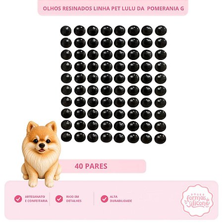 Olhos Resinados Lulu da Pomerânia G