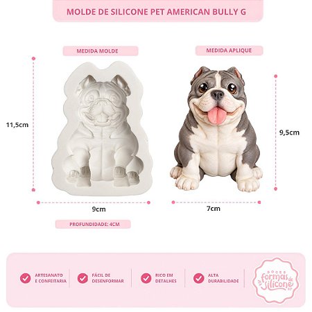 Molde de Silicone Pet American Bully G