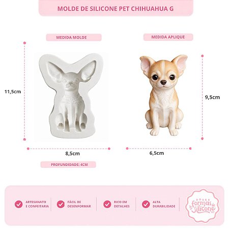 Molde de Silicone Pet Chihuahua G