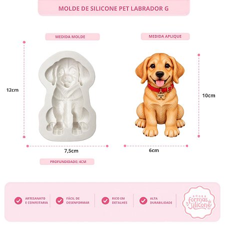 Molde de Silicone Pet Labrador G