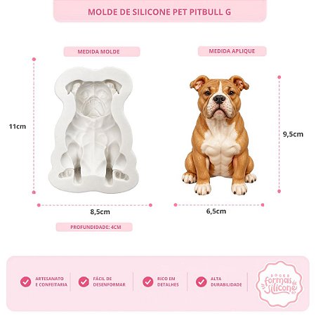 Molde de Silicone Pet Pitbull G