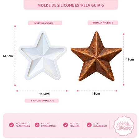 Molde De Silicone Estrela Guia G