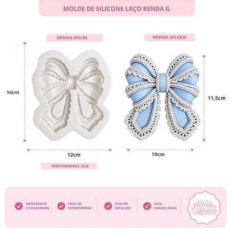 Molde de Silicone Laço de Renda G