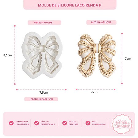 Molde de Silicone Laço de Renda P