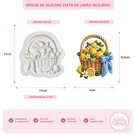Molde de Silicone Cesta de Limão Siciliano