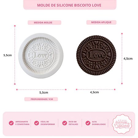 Molde de Silicone Biscoito Love