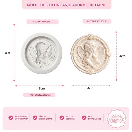 Molde de Silicone Anjo Adormecido Mini