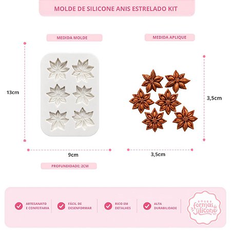 Molde de Silicone Anis Estrelado Kit