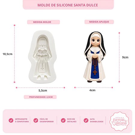 Molde de Silicone Santa Dulce