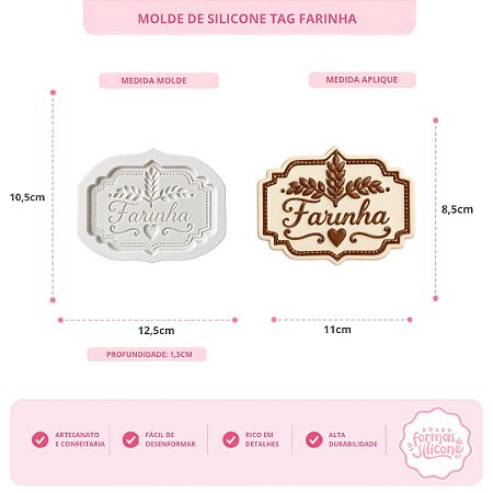 Molde De Silicone Tag Farinha