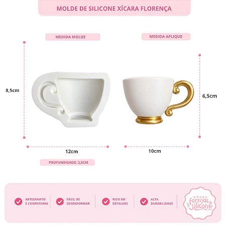 Molde de Silicone Xícara Florença
