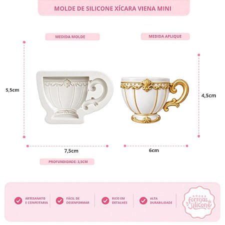 Molde de Silicone Xícara Viena Mini