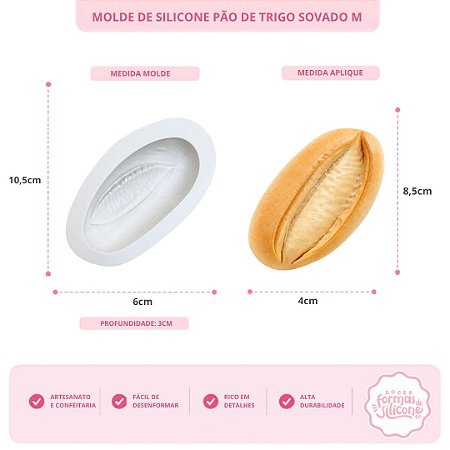 Molde De Silicone Pão Trigo Solvado M