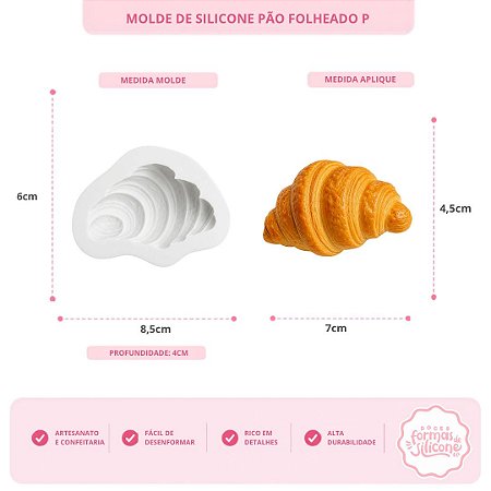 Molde De Silicone Pão Folheado P