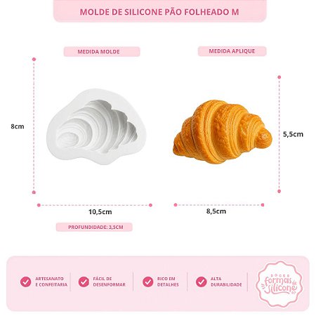 Molde De Silicone Pão Folheado M