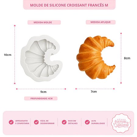 Molde De Silicone Croissant Francês M
